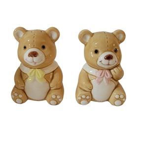 Geo Z Lefton Teddy Bear Salt and Pepper Shakers